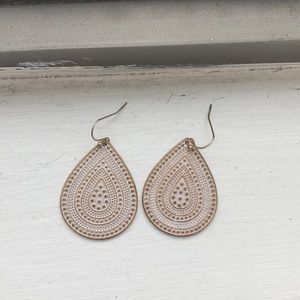Purple Boho Drop Earrings